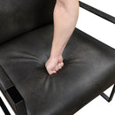  Manufacturer Color_Dark Grey -- Homelegance Trent Stationary Leather Look Accent Chair IMAGE 8