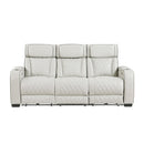  Manufacturer Color_Taupe -- Homelegance Fairway Power Reclining Leather Look Sofa IMAGE 1