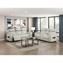  Manufacturer Color_Taupe -- Homelegance Fairway Power Reclining Leather Look Loveseat with Console IMAGE 12