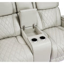  Manufacturer Color_Taupe -- Homelegance Fairway Power Reclining Leather Look Loveseat with Console IMAGE 7