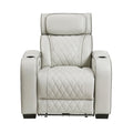  Manufacturer Color_Taupe -- Homelegance Fairway Power Leather Look Recliner IMAGE 1