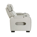  Manufacturer Color_Taupe -- Homelegance Fairway Power Leather Look Recliner IMAGE 3