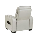  Manufacturer Color_Taupe -- Homelegance Fairway Power Leather Look Recliner IMAGE 4