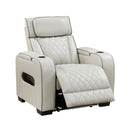  Manufacturer Color_Taupe -- Homelegance Fairway Power Leather Look Recliner IMAGE 6