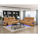  Manufacturer Color_Brown -- Fairway 9516BRW-3PWH Power Sofa with Drop-Down Cup Holders, Wireless Chargers and Charging Ports IMAGE 16