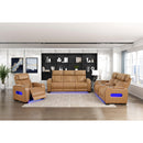  Manufacturer Color_Brown -- Fairway 9516BRW-3PWH Power Sofa with Drop-Down Cup Holders, Wireless Chargers and Charging Ports IMAGE 18