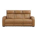  Manufacturer Color_Brown -- Fairway 9516BRW-3PWH Power Sofa with Drop-Down Cup Holders, Wireless Chargers and Charging Ports IMAGE 1