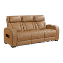  Manufacturer Color_Brown -- Fairway 9516BRW-3PWH Power Sofa with Drop-Down Cup Holders, Wireless Chargers and Charging Ports IMAGE 2