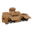  Manufacturer Color_Brown -- Fairway 9516BRW-3PWH Power Sofa with Drop-Down Cup Holders, Wireless Chargers and Charging Ports IMAGE 5