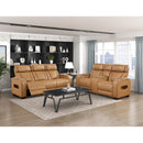  Manufacturer Color_Brown -- Fairway 9516BRW-2PWH Power Loveseat with Console, Cup holders, Charging Ports and LED lighting IMAGE 14