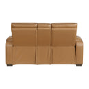  Manufacturer Color_Brown -- Fairway 9516BRW-2PWH Power Loveseat with Console, Cup holders, Charging Ports and LED lighting IMAGE 3
