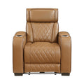  Manufacturer Color_Brown -- Fairway 9516BRW-1PWH Power Chair with Cup Holders and Storage Arms, Charging Ports and LED lighting IMAGE 1