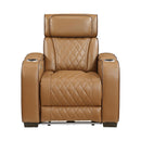  Manufacturer Color_Brown -- Fairway 9516BRW-1PWH Power Chair with Cup Holders and Storage Arms, Charging Ports and LED lighting IMAGE 1
