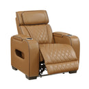  Manufacturer Color_Brown -- Fairway 9516BRW-1PWH Power Chair with Cup Holders and Storage Arms, Charging Ports and LED lighting IMAGE 6