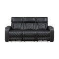  Manufacturer Color_Black -- Fairway 9516BLK-3PWH Power Sofa with Drop-Down Cup Holders, Wireless Chargers and Charging Ports IMAGE 1
