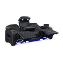  Manufacturer Color_Black -- Fairway 9516BLK-3PWH Power Sofa with Drop-Down Cup Holders, Wireless Chargers and Charging Ports IMAGE 6