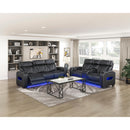  Manufacturer Color_Black -- Fairway 9516BLK-2PWH Power Loveseat with Console, Cup holders, Charging Ports and LED lighting IMAGE 15