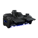  Manufacturer Color_Black -- Fairway 9516BLK-2PWH Power Loveseat with Console, Cup holders, Charging Ports and LED lighting IMAGE 6