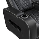  Manufacturer Color_Black -- Fairway 9516BLK-2PWH Power Loveseat with Console, Cup holders, Charging Ports and LED lighting IMAGE 8