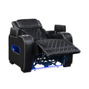 Manufacturer Color_Black -- Fairway 9516BLK-1PWH Power Chair with Cup holders and Storage Arms, Charging Ports and LED lighting IMAGE 10