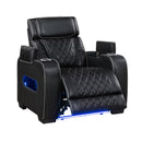  Manufacturer Color_Black -- Fairway 9516BLK-1PWH Power Chair with Cup holders and Storage Arms, Charging Ports and LED lighting IMAGE 11