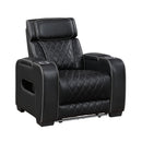  Manufacturer Color_Black -- Fairway 9516BLK-1PWH Power Chair with Cup holders and Storage Arms, Charging Ports and LED lighting IMAGE 2