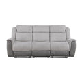  Manufacturer Color_Grey -- Homelegance Harriette Reclining Fabric Sofa IMAGE 1