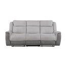  Manufacturer Color_Grey -- Homelegance Harriette Reclining Fabric Sofa IMAGE 1