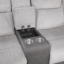  Manufacturer Color_Grey -- Homelegance Harriette Reclining Fabric Loveseat with Console IMAGE 5