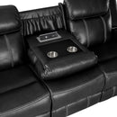  Manufacturer Color_Black Motion Type_Stationary -- Littleton 8516BK-3 Sofa with Center Drop-Down Cup Holders, Storage Pouch, Receptacles and USB Ports IMAGE 6