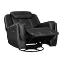  Manufacturer Color_Black -- Littleton 8516BK-1 Swivel Glider Reclining Chair IMAGE 5