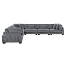  Manufacturer Color_Grey -- Homelegance Traverse Fabric 6 pc Sectional IMAGE 2