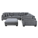  Manufacturer Color_Grey -- Homelegance Traverse Fabric 6 pc Sectional IMAGE 2