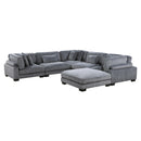  Manufacturer Color_Grey -- Homelegance Traverse Fabric 6 pc Sectional IMAGE 4