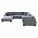  Manufacturer Color_Grey -- Homelegance Traverse Fabric 6 pc Sectional IMAGE 5