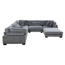  Manufacturer Color_Grey -- Homelegance Traverse Fabric 6 pc Sectional IMAGE 6