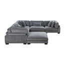  Manufacturer Color_Grey -- Homelegance Traverse Fabric 6 pc Sectional IMAGE 7