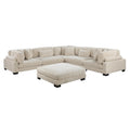 Manufacturer Color_Beige -- Traverse 8555BE*3CR2ACOT 6 pc Modular Sectional with Ottoman IMAGE 1
