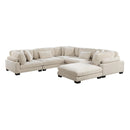  Manufacturer Color_Beige -- Traverse 8555BE*3CR2ACOT 6 pc Modular Sectional with Ottoman IMAGE 4