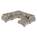  Manufacturer Color_Taupe -- Traverse 8555GB*3CR2ACOT 6 pc Modular Sectional with Ottoman IMAGE 1