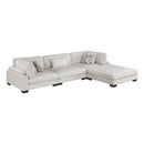  Manufacturer Color_Beige -- Homelegance Tinley Fabric 4 pc Sectional IMAGE 1