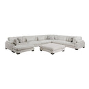  Manufacturer Color_Beige -- Homelegance Tinley Fabric 7 pc Sectional IMAGE 2