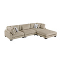  Manufacturer Color_Brown -- Tinley 9555BRW*42CRACOT 4 pc Modular Sectional with Ottoman IMAGE 1