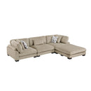  Manufacturer Color_Brown -- Tinley 9555BRW*42CRACOT 4 pc Modular Sectional with Ottoman IMAGE 1