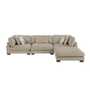  Manufacturer Color_Brown -- Tinley 9555BRW*42CRACOT 4 pc Modular Sectional with Ottoman IMAGE 2