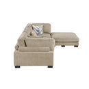  Manufacturer Color_Brown -- Tinley 9555BRW*42CRACOT 4 pc Modular Sectional with Ottoman IMAGE 3