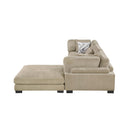  Manufacturer Color_Brown -- Tinley 9555BRW*42CRACOT 4 pc Modular Sectional with Ottoman IMAGE 4