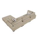 Manufacturer Color_Brown -- Tinley 9555BRW*42CRACOT 4 pc Modular Sectional with Ottoman IMAGE 5