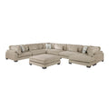  Manufacturer Color_Brown -- Tinley 9555BRW*72CR3ACVCOT 7 pc Modular Sectional with Ottoman IMAGE 1