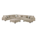 Manufacturer Color_Brown -- Tinley 9555BRW*72CR3ACVCOT 7 pc Modular Sectional with Ottoman IMAGE 1